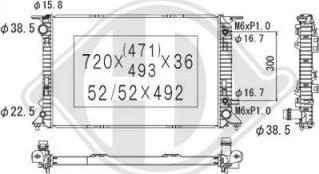 Diederichs DCM1490 - Радіатор, охолодження двигуна autozip.com.ua