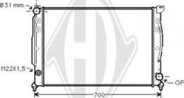 Diederichs DCM1451 - Радіатор, охолодження двигуна autozip.com.ua