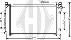 Diederichs DCM1405 - Радіатор, охолодження двигуна autozip.com.ua