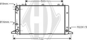 Diederichs DCM1427 - Радіатор, охолодження двигуна autozip.com.ua