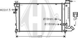 Diederichs DCM1686 - Радіатор, охолодження двигуна autozip.com.ua