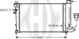 Diederichs DCM1687 - Радіатор, охолодження двигуна autozip.com.ua