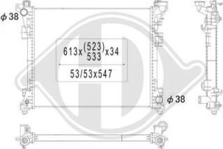 Diederichs DCM1632 - Радіатор, охолодження двигуна autozip.com.ua