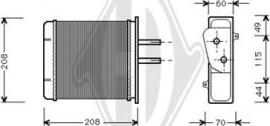 Diederichs DCM1071 - Теплообмінник, опалення салону autozip.com.ua