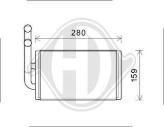 Diederichs DCM1173 - Теплообмінник, опалення салону autozip.com.ua