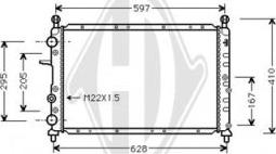 Diederichs DCM1897 - Радіатор, охолодження двигуна autozip.com.ua