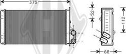 Diederichs DCM1208 - Теплообмінник, опалення салону autozip.com.ua