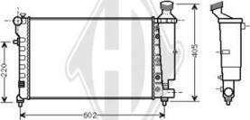 Diederichs DCM1729 - Радіатор, охолодження двигуна autozip.com.ua