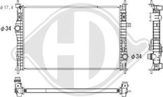 Diederichs DCM3940 - Радіатор, охолодження двигуна autozip.com.ua