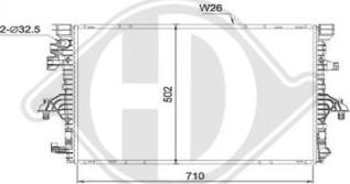 Diederichs DCM3905 - Радіатор, охолодження двигуна autozip.com.ua