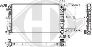 Diederichs DCM3908 - Радіатор, охолодження двигуна autozip.com.ua