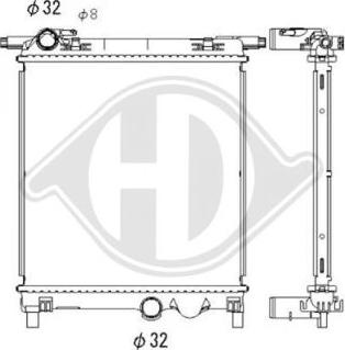 Diederichs DCM3903 - Радіатор, охолодження двигуна autozip.com.ua