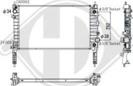 Diederichs DCM3983 - Радіатор, охолодження двигуна autozip.com.ua