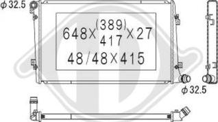 Diederichs DCM3454 - Радіатор, охолодження двигуна autozip.com.ua