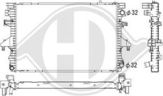 Diederichs DCM3450 - Радіатор, охолодження двигуна autozip.com.ua