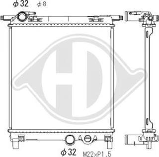 Diederichs DCM3469 - Радіатор, охолодження двигуна autozip.com.ua