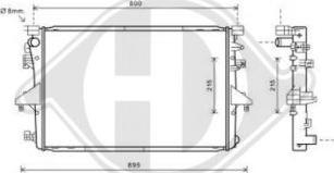 Diederichs DCM3466 - Радіатор, охолодження двигуна autozip.com.ua