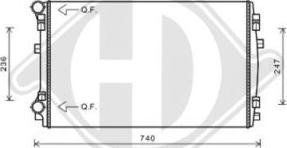 Diederichs DCM3472 - Радіатор, охолодження двигуна autozip.com.ua