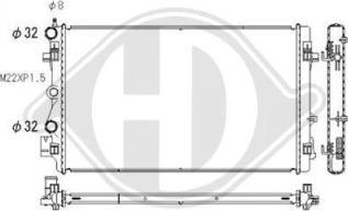 Diederichs DCM3569 - Радіатор, охолодження двигуна autozip.com.ua