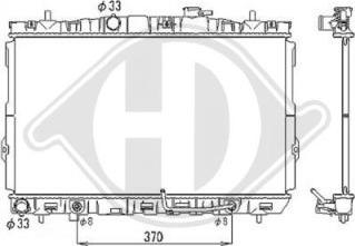 Diederichs DCM3670 - Радіатор, охолодження двигуна autozip.com.ua