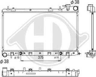 Diederichs DCM3050 - Радіатор, охолодження двигуна autozip.com.ua