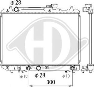 Diederichs DCM3082 - Радіатор, охолодження двигуна autozip.com.ua