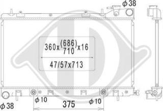 Diederichs DCM3031 - Радіатор, охолодження двигуна autozip.com.ua