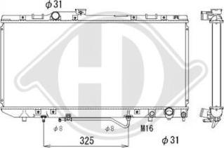 Diederichs DCM3152 - Радіатор, охолодження двигуна autozip.com.ua