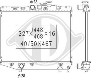 Diederichs DCM3129 - Радіатор, охолодження двигуна autozip.com.ua