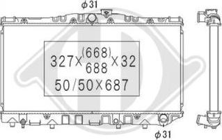 Diederichs DCM3126 - Радіатор, охолодження двигуна autozip.com.ua