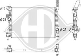 Diederichs DCM3866 - Радіатор, охолодження двигуна autozip.com.ua