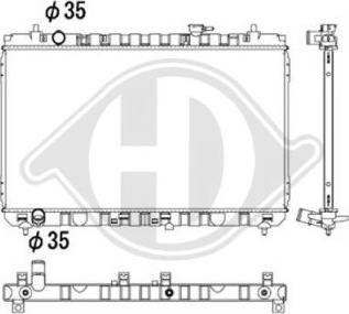 Diederichs DCM3812 - Радіатор, охолодження двигуна autozip.com.ua