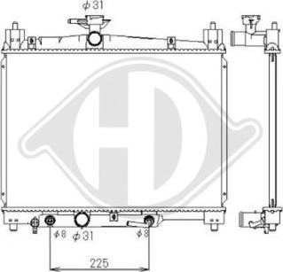 Diederichs DCM3303 - Радіатор, охолодження двигуна autozip.com.ua