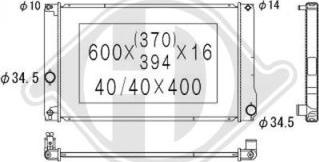 Diederichs DCM3338 - Радіатор, охолодження двигуна autozip.com.ua