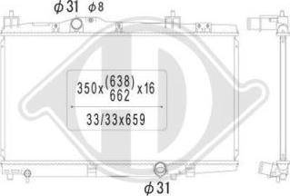 Diederichs DCM3244 - Радіатор, охолодження двигуна autozip.com.ua