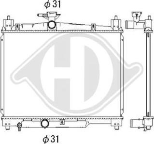 Diederichs DCM3210 - Радіатор, охолодження двигуна autozip.com.ua