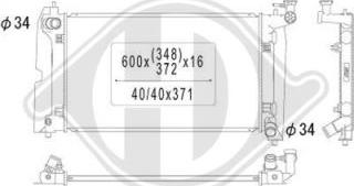 Diederichs DCM3232 - Радіатор, охолодження двигуна autozip.com.ua