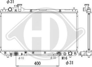 Diederichs DCM3228 - Радіатор, охолодження двигуна autozip.com.ua