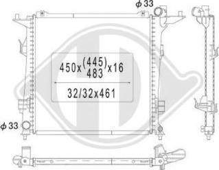 Diederichs DCM3791 - Радіатор, охолодження двигуна autozip.com.ua