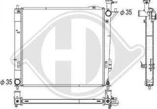 Diederichs DCM3735 - Радіатор, охолодження двигуна autozip.com.ua