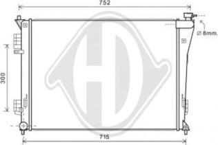 Diederichs DCM3727 - Радіатор, охолодження двигуна autozip.com.ua