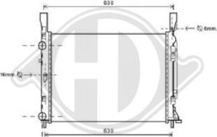 Diederichs DCM2958 - Радіатор, охолодження двигуна autozip.com.ua