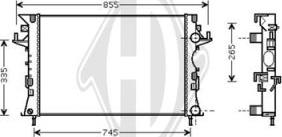 Diederichs DCM2915 - Радіатор, охолодження двигуна autozip.com.ua