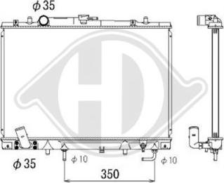 Diederichs DCM2497 - Радіатор, охолодження двигуна autozip.com.ua