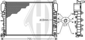 Diederichs DCM2406 - Радіатор, охолодження двигуна autozip.com.ua