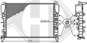 Diederichs DCM2407 - Радіатор, охолодження двигуна autozip.com.ua