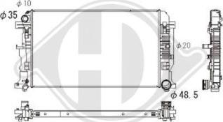 Diederichs DCM2419 - Радіатор, охолодження двигуна autozip.com.ua