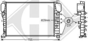 Diederichs DCM2416 - Радіатор, охолодження двигуна autozip.com.ua