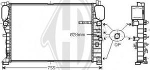 Diederichs DCM2425 - Радіатор, охолодження двигуна autozip.com.ua