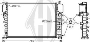 Diederichs DCM2421 - Радіатор, охолодження двигуна autozip.com.ua